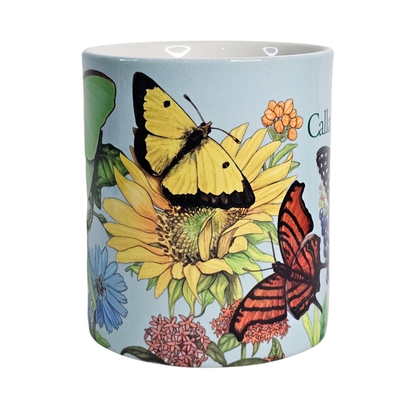 Callaway Gardens Georgia Coffee Mug Cup Butterfly Monarch Morpho Flowers Nature - Picture 2 of 5